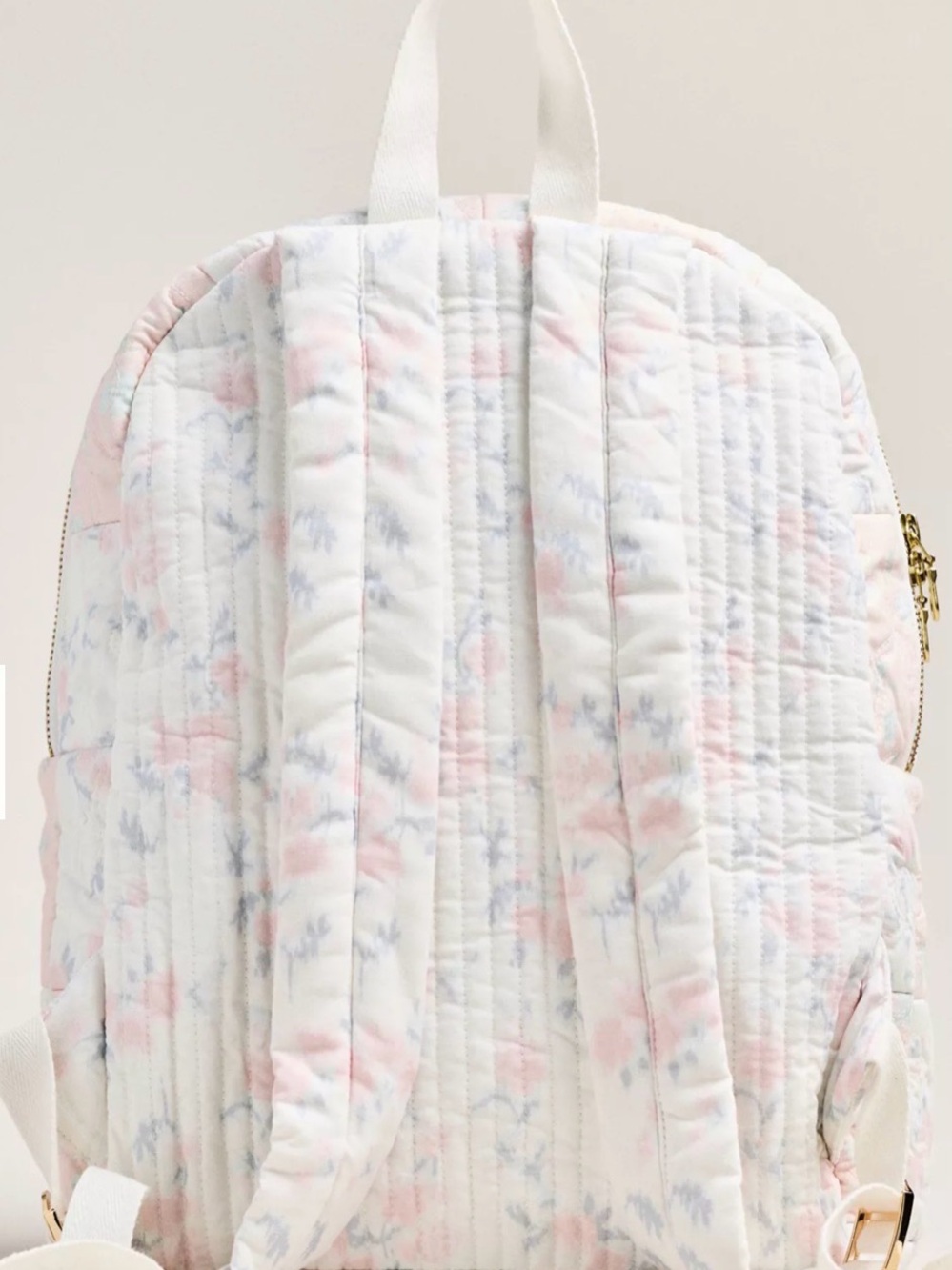 LoveShackFancy x Anthropologie Quilted Soft Pink Floral Backpack - Picture 2 of 10